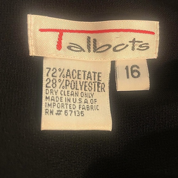 Talbots Vintage (Size 16) Black Button-down Career Office Midi Dress - Picture 10 of 12